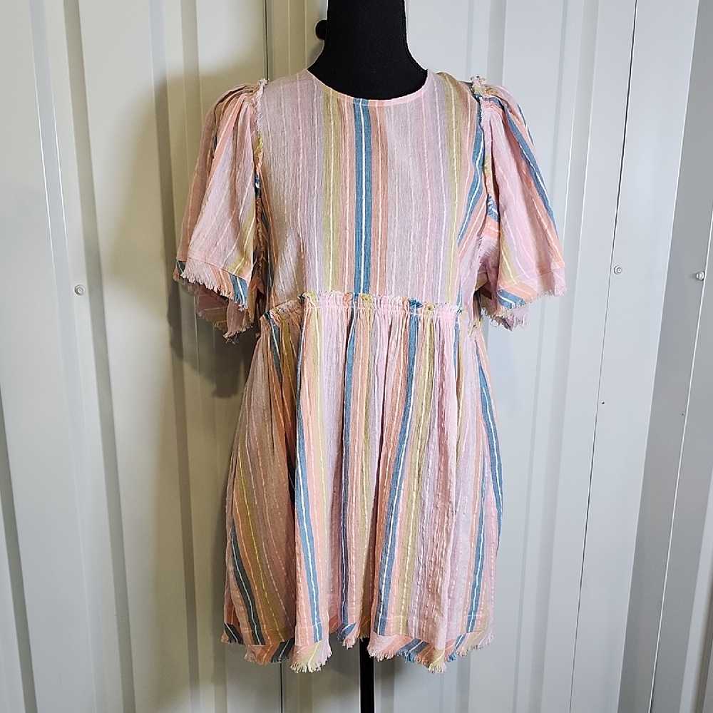 Show Me Your MuMu Pastel Striped Mini Dress